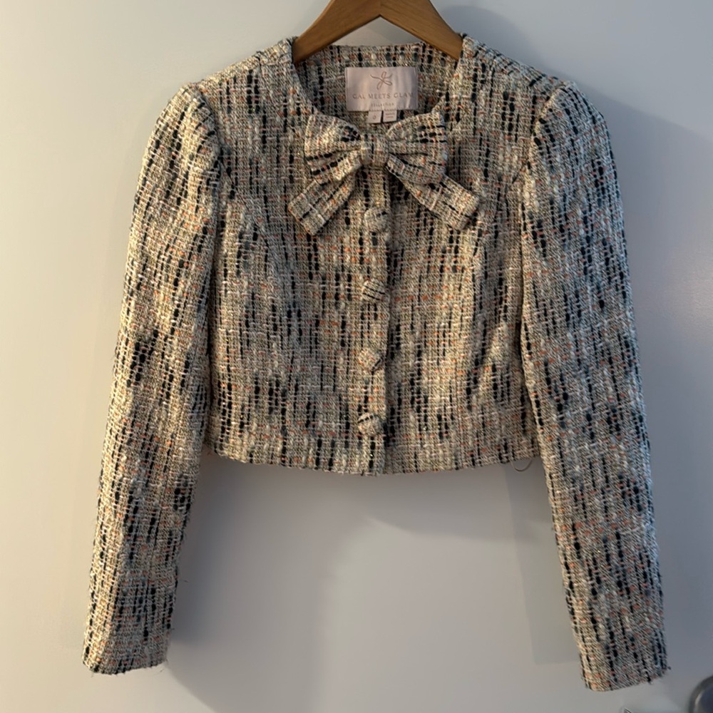 Gal Meets Glam Tweed Cropped Jacket to match the Tweed Paige skirt
